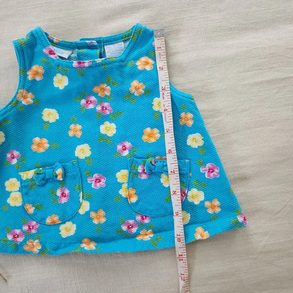 Vintage Blue Floral Top 3-12 months